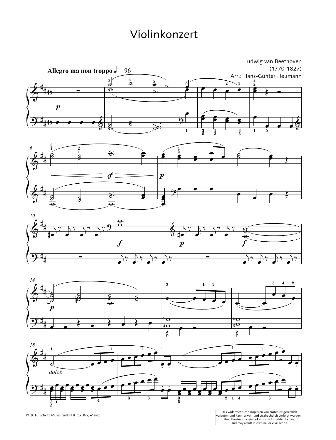 Learn to play Ludwig van Beethoven Concerto for Violin and Orchestra in D major sheet music for Piano Solo in minutes. Price: 6.9900$ Ludwig van Beethoven Concerto for Violin and Orchestra in D major sheet music notes and chords arranged for Piano Solo