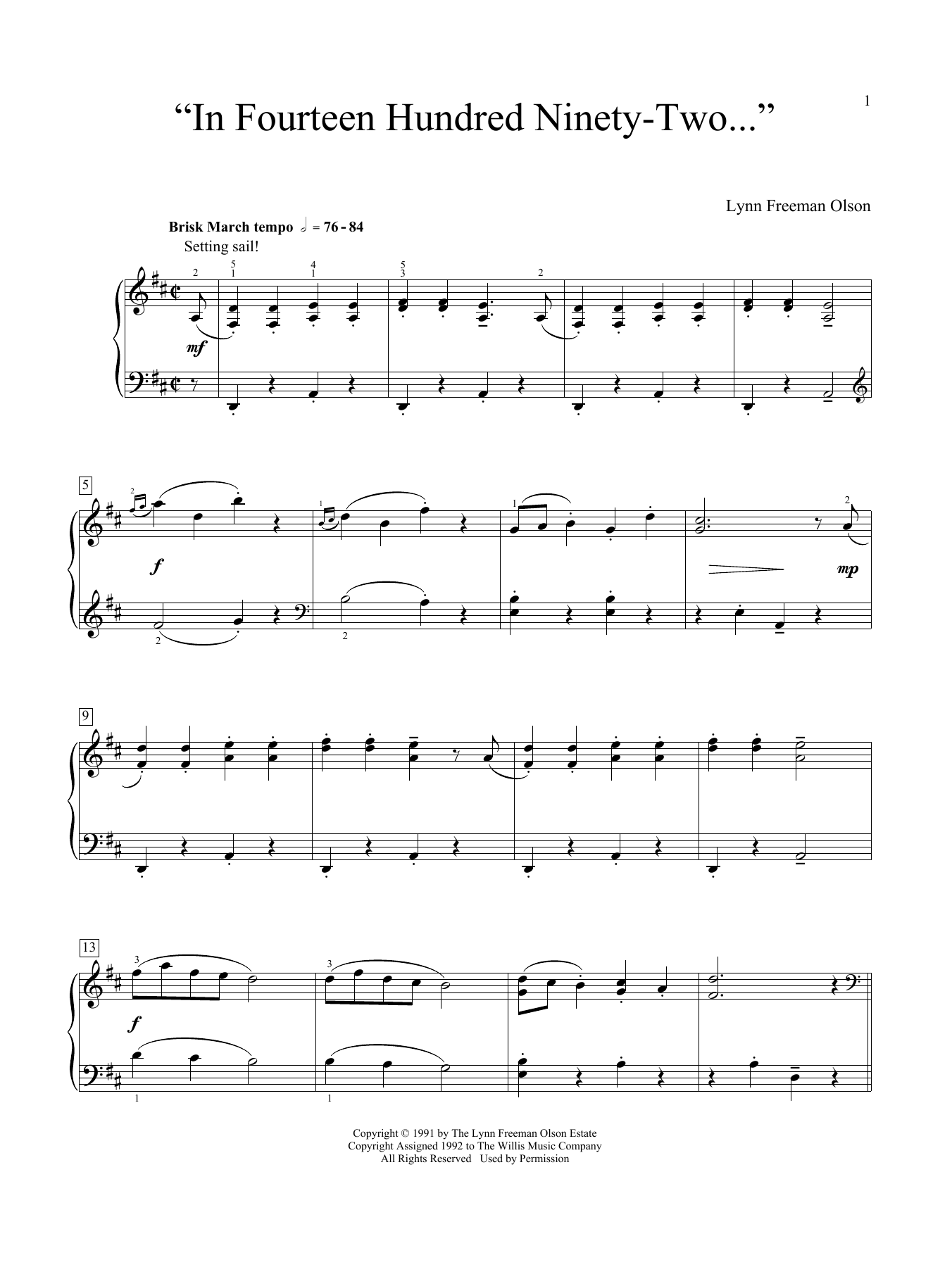 Learn to play Lynn Freeman Olson Lynn Freeman Olson