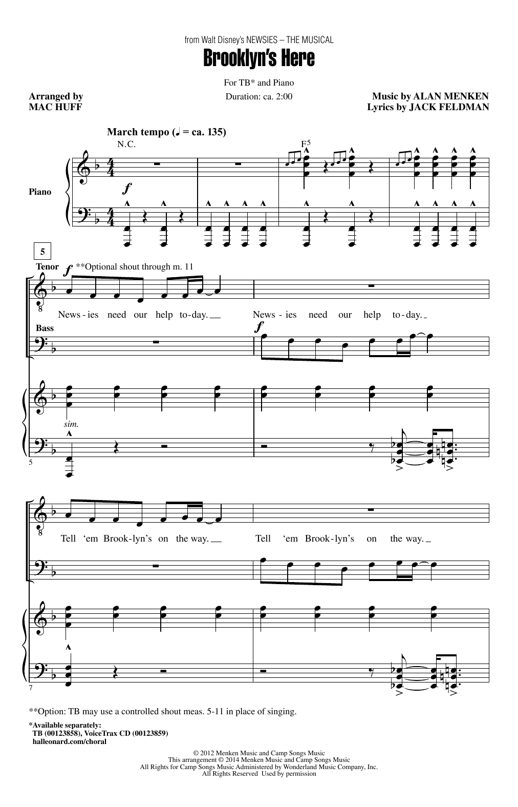 Mac Huff Brooklyn's Here sheet music notes and chords. Download Printable PDF.