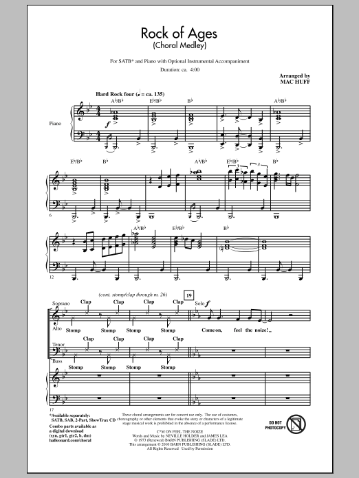 Learn to play Mac Huff Rock Of Ages (Choral Medley) sheet music for 2-Part Choir in minutes. Price: 3.9900$ Mac Huff Rock Of Ages (Choral Medley) sheet music notes and chords arranged for 2-Part Choir