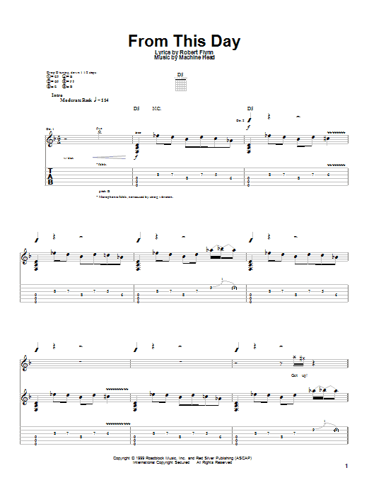 Machine Head From This Day sheet music notes and chords. Download Printable PDF.