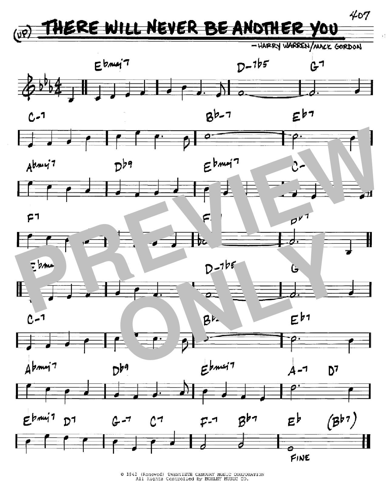 Mack Gordon There Will Never Be Another You Sheet Music Pdf Notes Chords Jazz Score Guitar Tab Download Printable Sku 185137