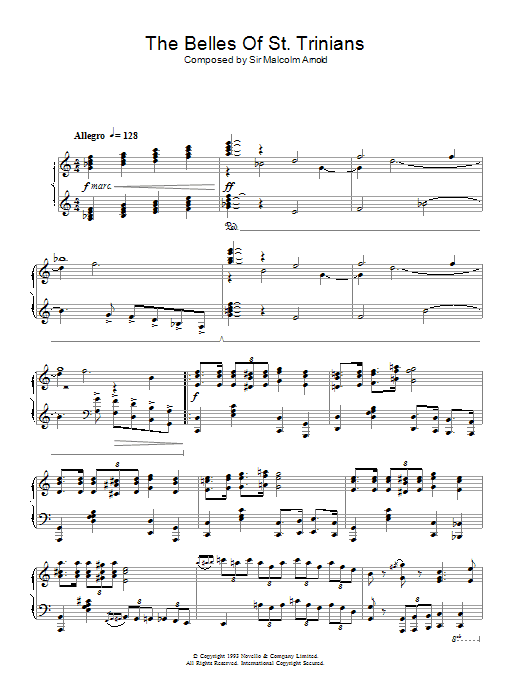 Learn to play Malcolm Arnold The Belles Of St. Trinians sheet music for Piano Solo in minutes. Malcolm Arnold The Belles Of St. Trinians sheet music notes and chords. Download Printable PDF.
