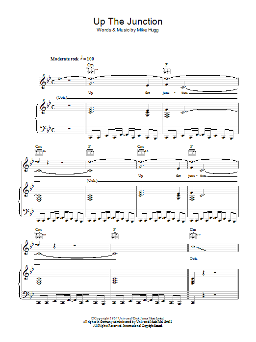 Manfred Mann Up The Junction sheet music notes and chords. Download Printable PDF.