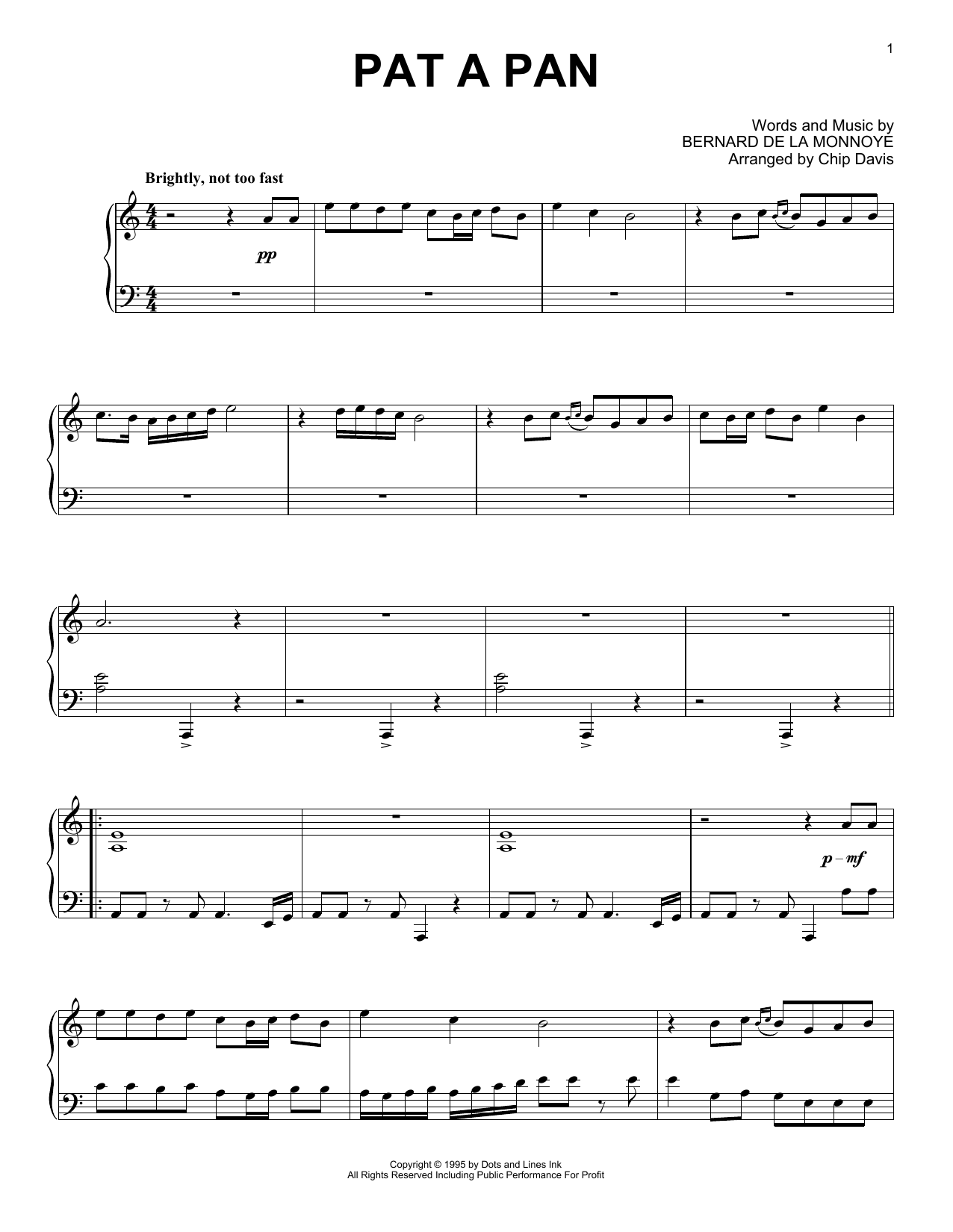 Mannheim Steamroller Pat A Pan sheet music notes and chords. Download Printable PDF.