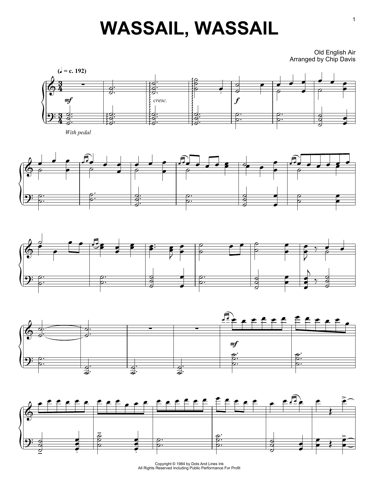 Mannheim Steamroller Wassail, Wassail sheet music notes and chords. Download Printable PDF.