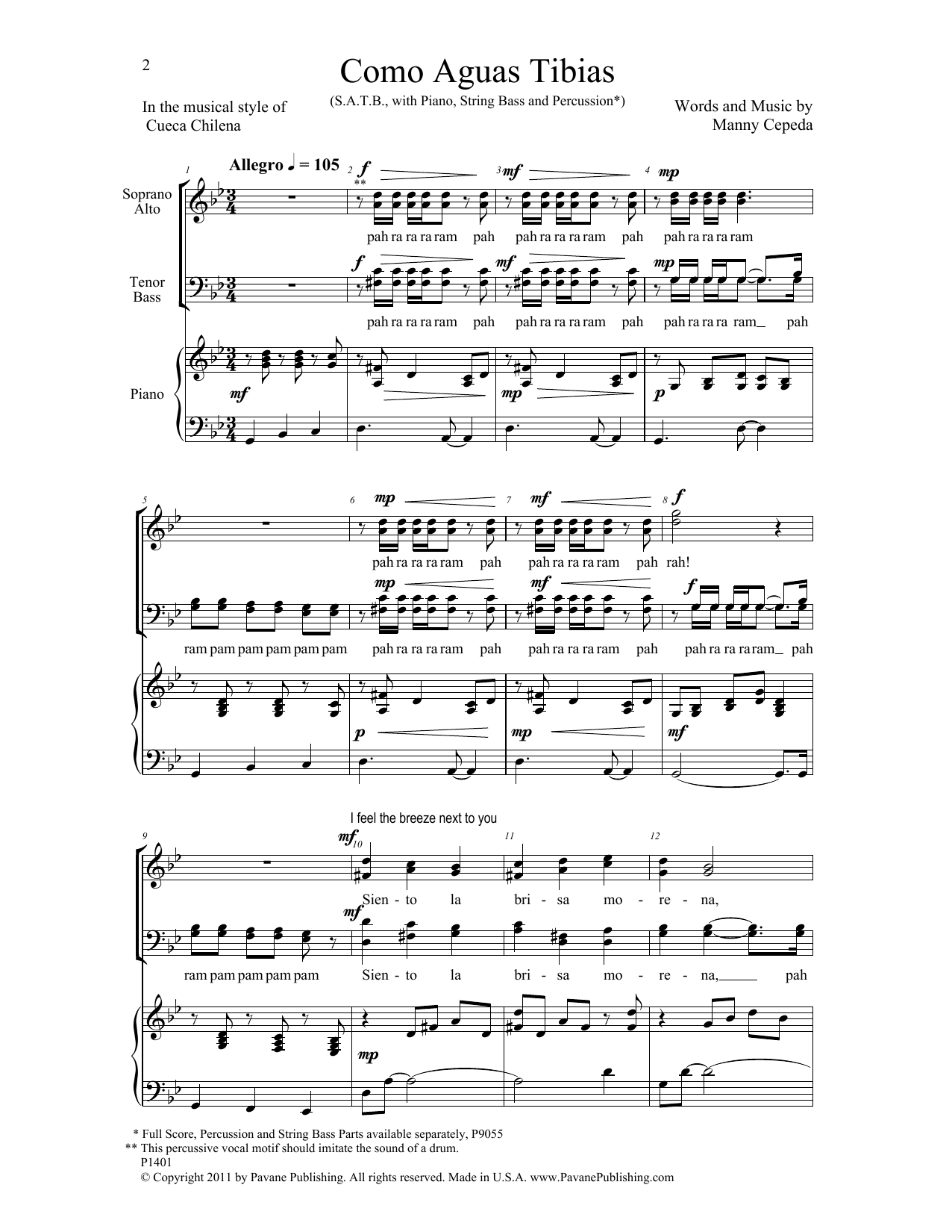 Manny Cepeda Como Aguas Tibias sheet music notes and chords. Download Printable PDF.