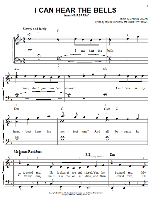 Marc Shaiman I Can Hear The Bells sheet music notes and chords. Download Printable PDF.