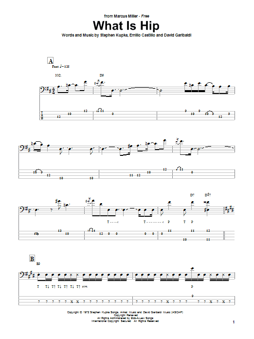 Marcus Miller What Is Hip sheet music notes and chords. Download Printable PDF.