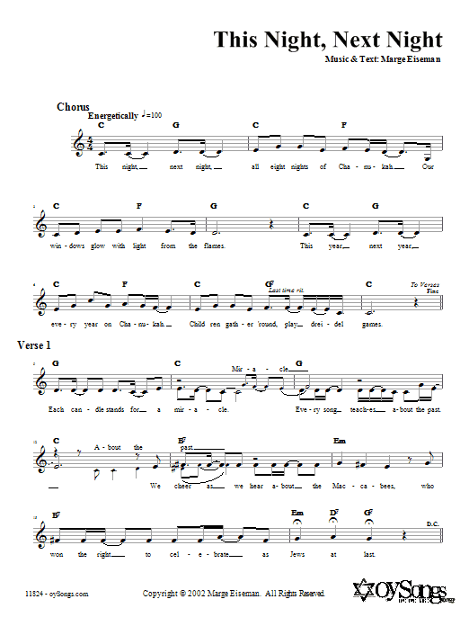 Learn to play Marge Eiseman This Night, Next Night sheet music for Lead Sheet / Fake Book in minutes. Price: 5.9900$ Marge Eiseman This Night, Next Night sheet music notes and chords arranged for Lead Sheet / Fake Book