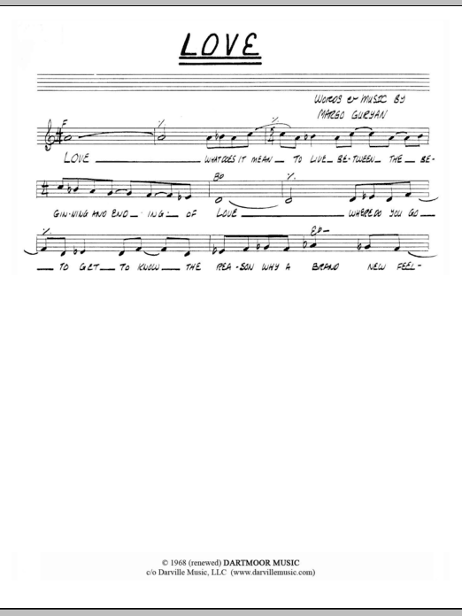 Margo Guryan Love sheet music notes and chords. Download Printable PDF.