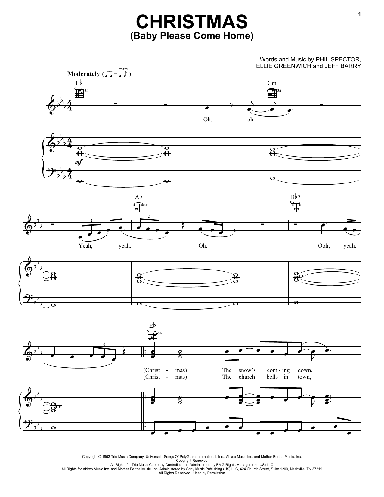 Mariah Carey "Christmas (Baby Please Come Home)" Sheet Music PDF Notes, Chords  Christmas Score 