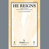 Download or print Newsboys He Reigns (arr. Mark Brymer) Sheet Music Printable PDF 8-page score for Gospel / arranged SAB Choir SKU: 150470