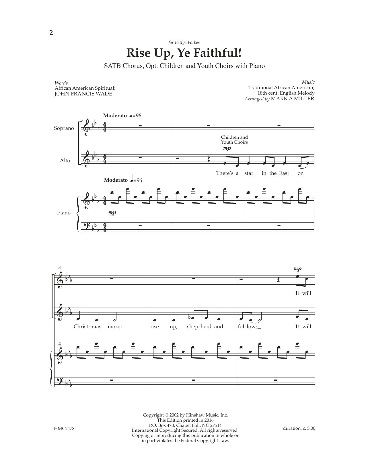 Learn to play Mark A. Miller Rise Up, Ye Faithful sheet music for SATB Choir in minutes. Price: 3.9900$ Mark A. Miller Rise Up, Ye Faithful sheet music notes and chords arranged for SATB Choir