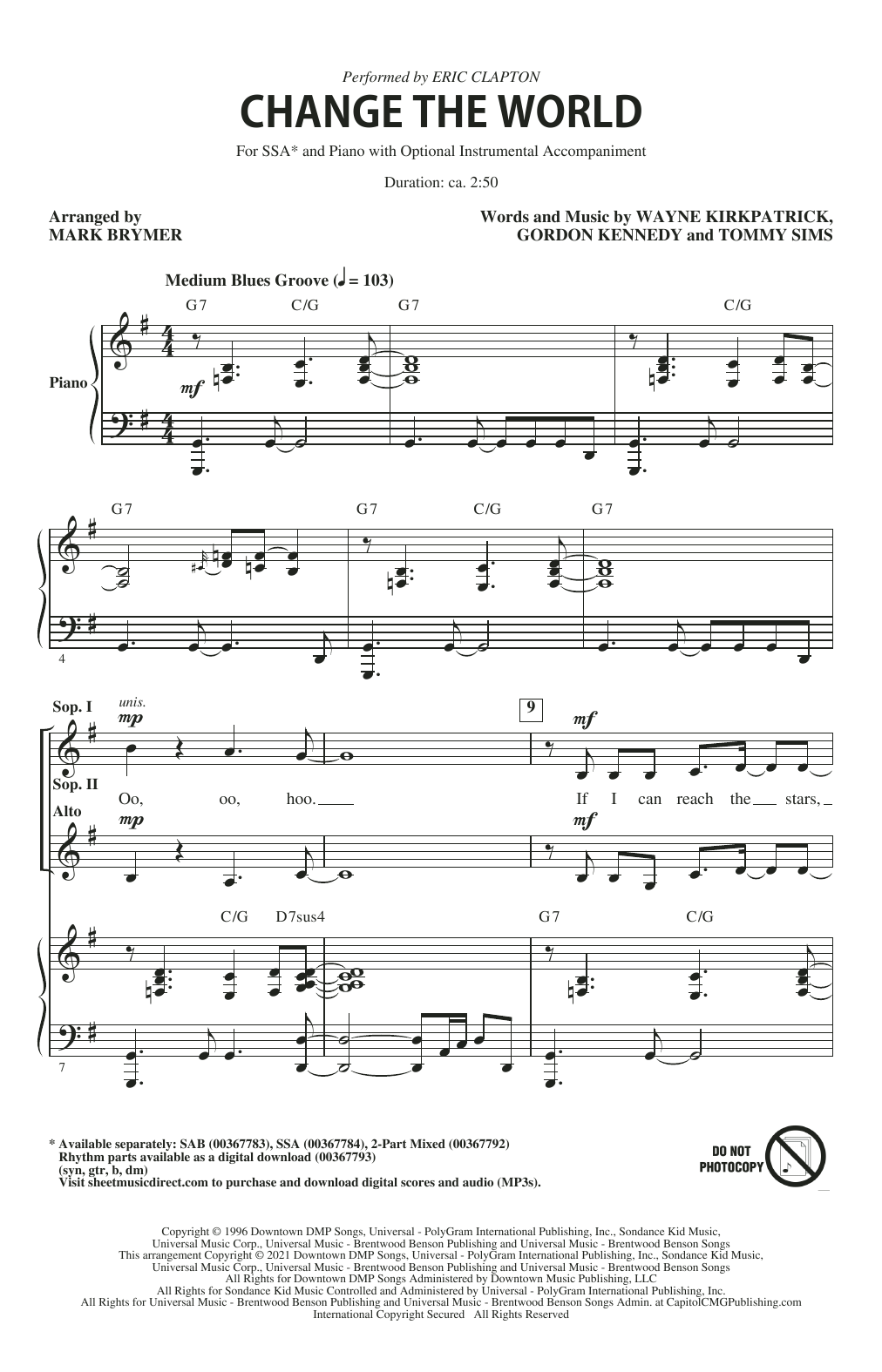 Learn to play Mark Brymer Songs Of Hope (Choral Collection) sheet music for SSA Choir in minutes. Price: 5.8900$ Mark Brymer Songs Of Hope (Choral Collection) sheet music notes and chords arranged for SSA Choir