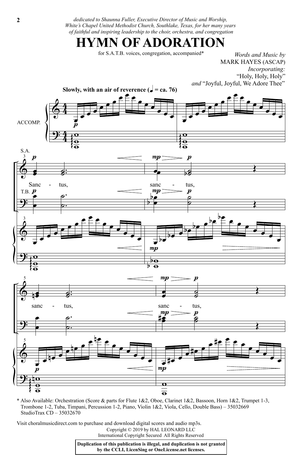 Learn to play Mark Hayes Hymn Of Adoration (incorporating Mark Hayes Hymn Of Adoration (incorporating