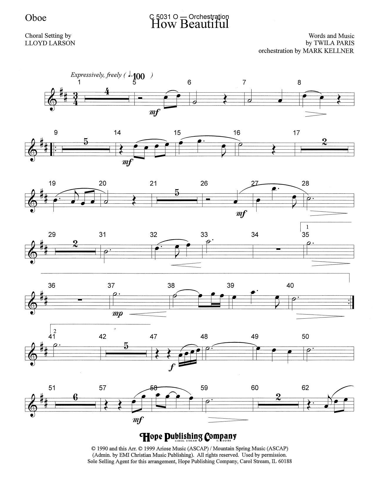 Learn to play Mark Kellner How Beautiful - Oboe sheet music for Choir Instrumental Pak in minutes. Price: 69.9900$ Mark Kellner How Beautiful - Oboe sheet music notes and chords arranged for Choir Instrumental Pak