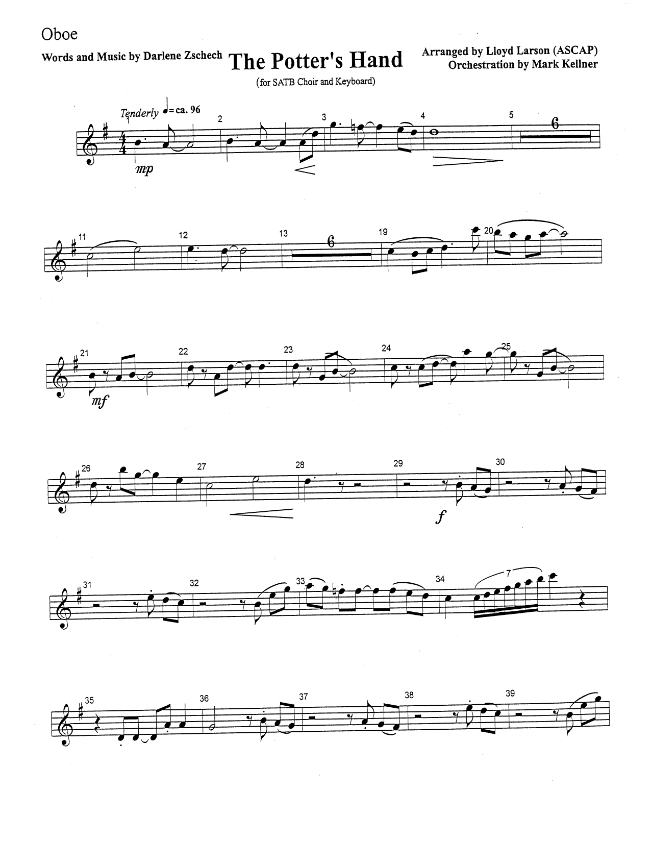 Learn to play Mark Kellner The Potter's Hand - Oboe sheet music for Choir Instrumental Pak in minutes. Price: 69.9900$ Mark Kellner The Potter's Hand - Oboe sheet music notes and chords arranged for Choir Instrumental Pak
