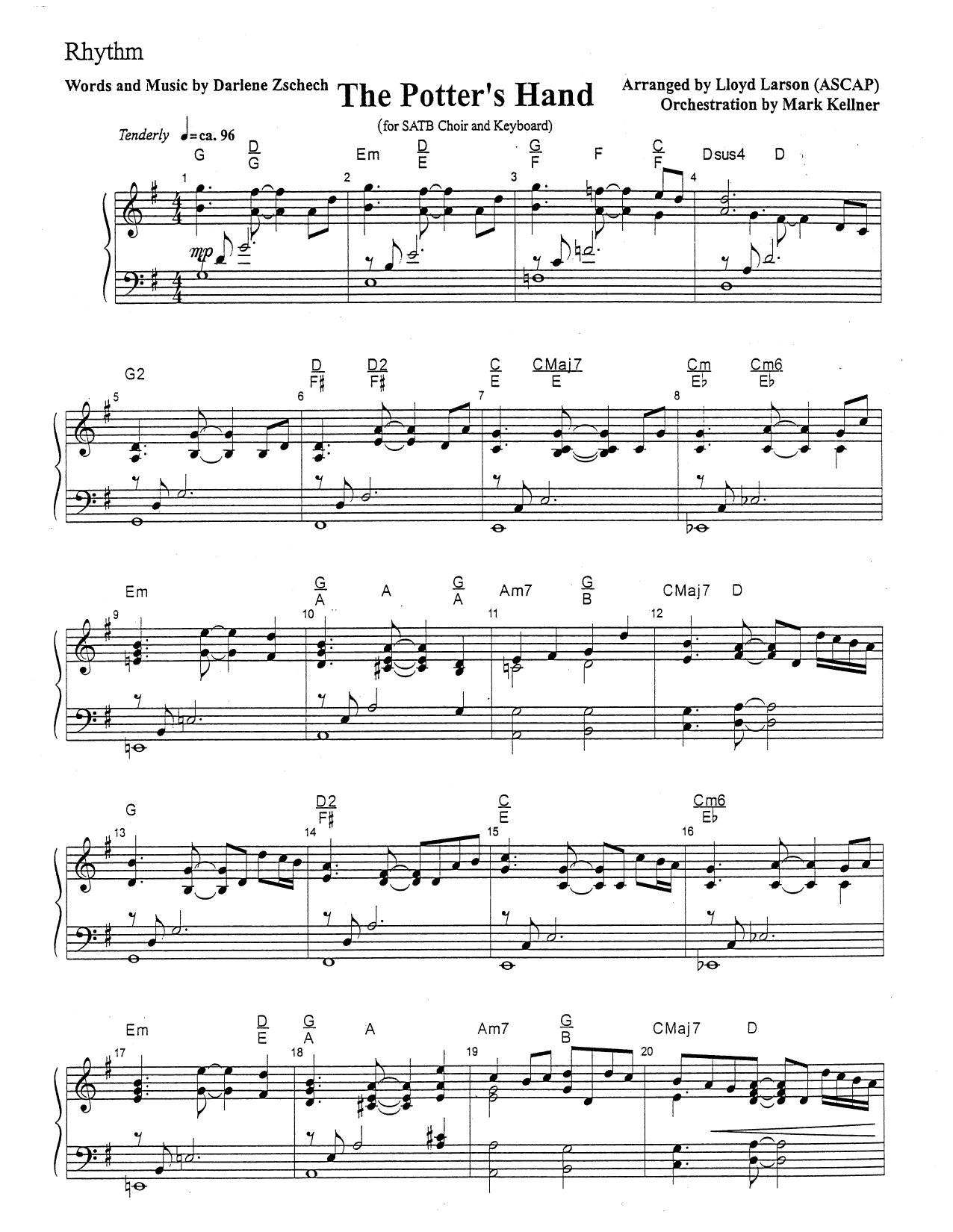 Learn to play Mark Kellner The Potter's Hand - Rhythm sheet music for Choir Instrumental Pak in minutes. Price: 69.9900$ Mark Kellner The Potter's Hand - Rhythm sheet music notes and chords arranged for Choir Instrumental Pak