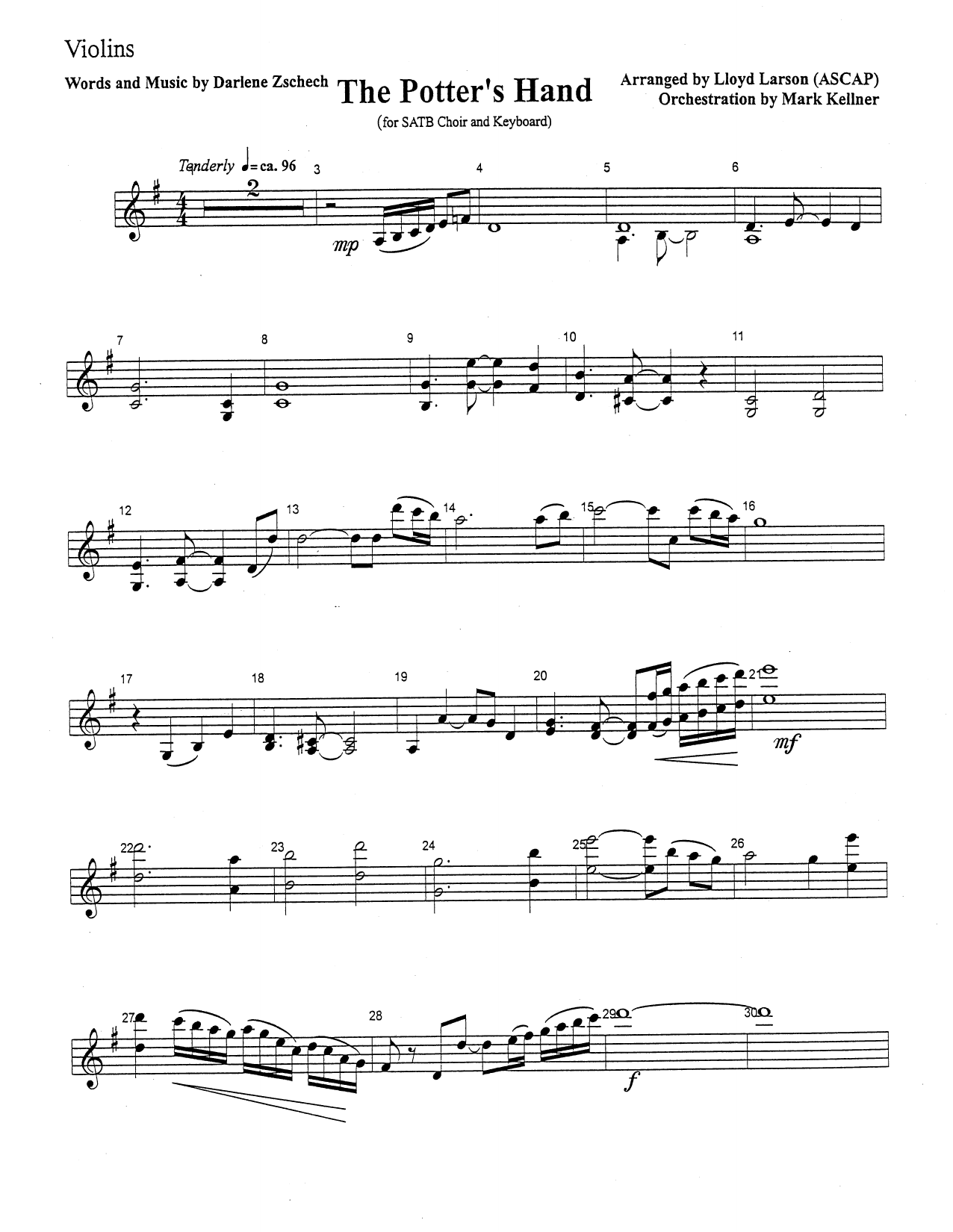 Learn to play Mark Kellner The Potter's Hand - Violin sheet music for Choir Instrumental Pak in minutes. Price: 69.9900$ Mark Kellner The Potter's Hand - Violin sheet music notes and chords arranged for Choir Instrumental Pak
