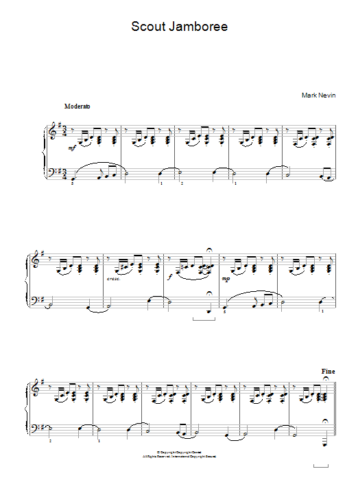 Mark Nevin Scout Jamboree sheet music notes and chords. Download Printable PDF.