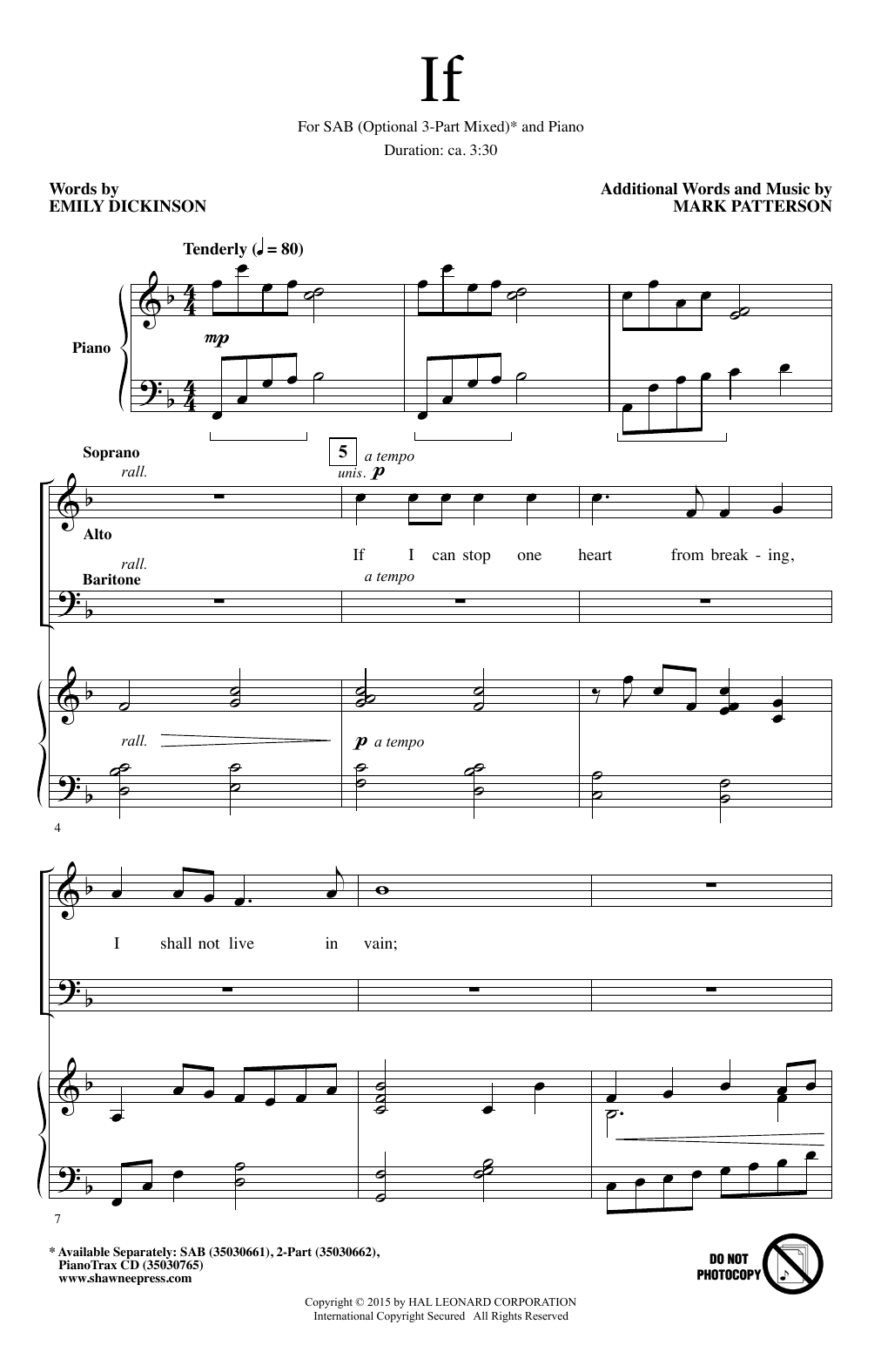 Mark Patterson If sheet music notes and chords. Download Printable PDF.