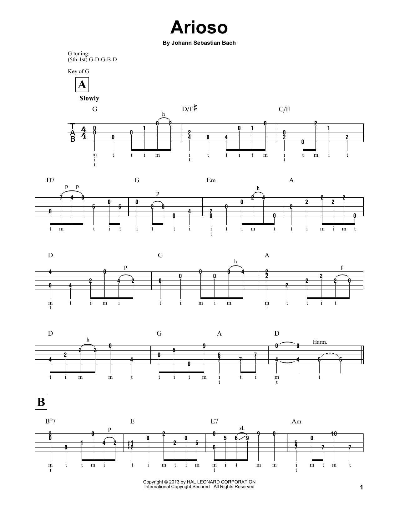 Mark Phillips Arioso sheet music notes and chords. Download Printable PDF.