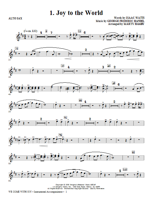 Learn to play Marty Hamby We Come With Joy Orchestration - Alto Sax sheet music for Choir Instrumental Pak in minutes. Price: 26.9700$ Marty Hamby We Come With Joy Orchestration - Alto Sax sheet music notes and chords arranged for Choir Instrumental Pak