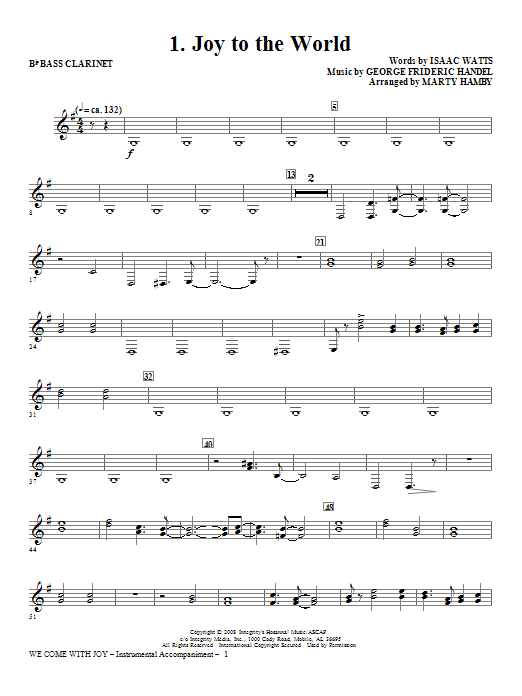 Learn to play Marty Hamby We Come With Joy Orchestration - Bass Clarinet (Sub. Cello) sheet music for Choir Instrumental Pak in minutes. Price: 26.9700$ Marty Hamby We Come With Joy Orchestration - Bass Clarinet (Sub. Cello) sheet music notes and chords arranged for Choir Instrumental Pak