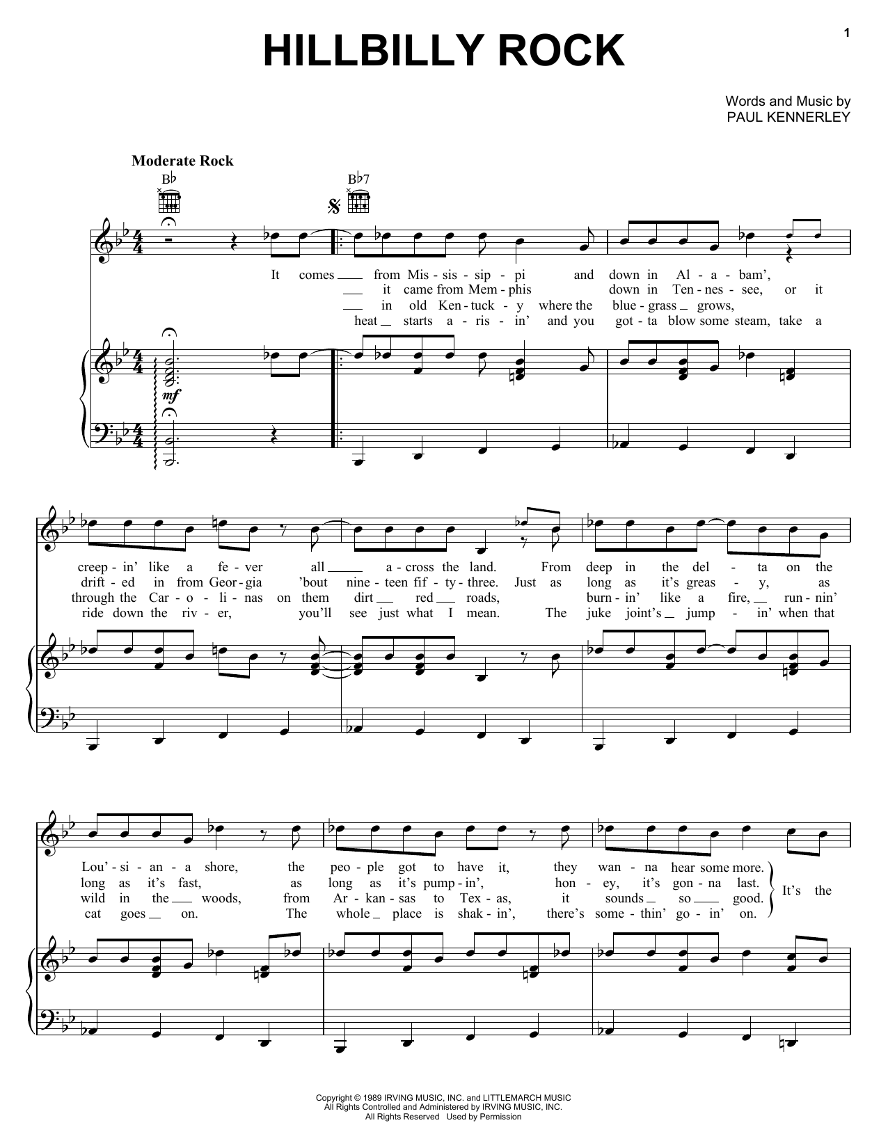 Marty Stuart Hillbilly Rock sheet music notes and chords. Download Printable PDF.