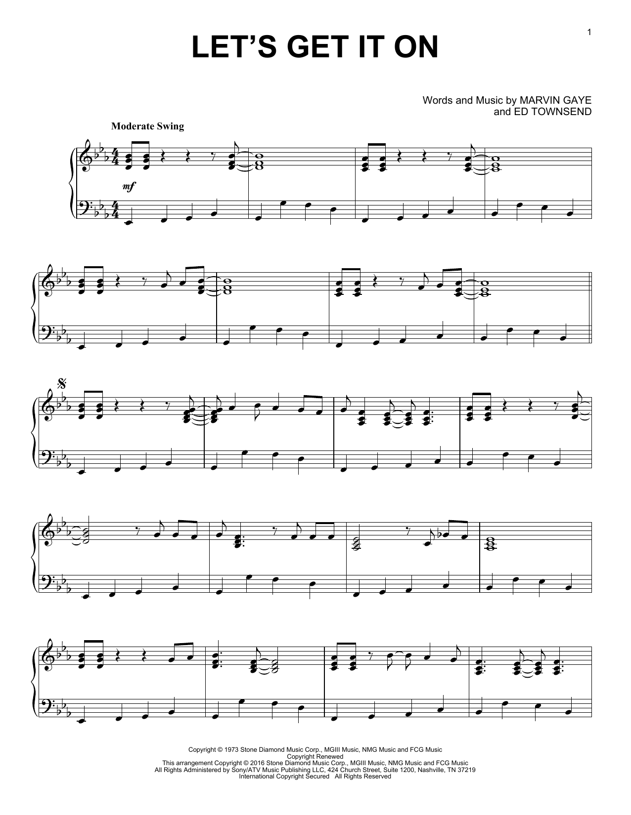Chords Let s Get It On Marvin Gaye "Let's Get It On [Jazz version]" Sheet Music PDF Notes, Chords  | Funk Score Piano Solo Download Printable. SKU: 176655