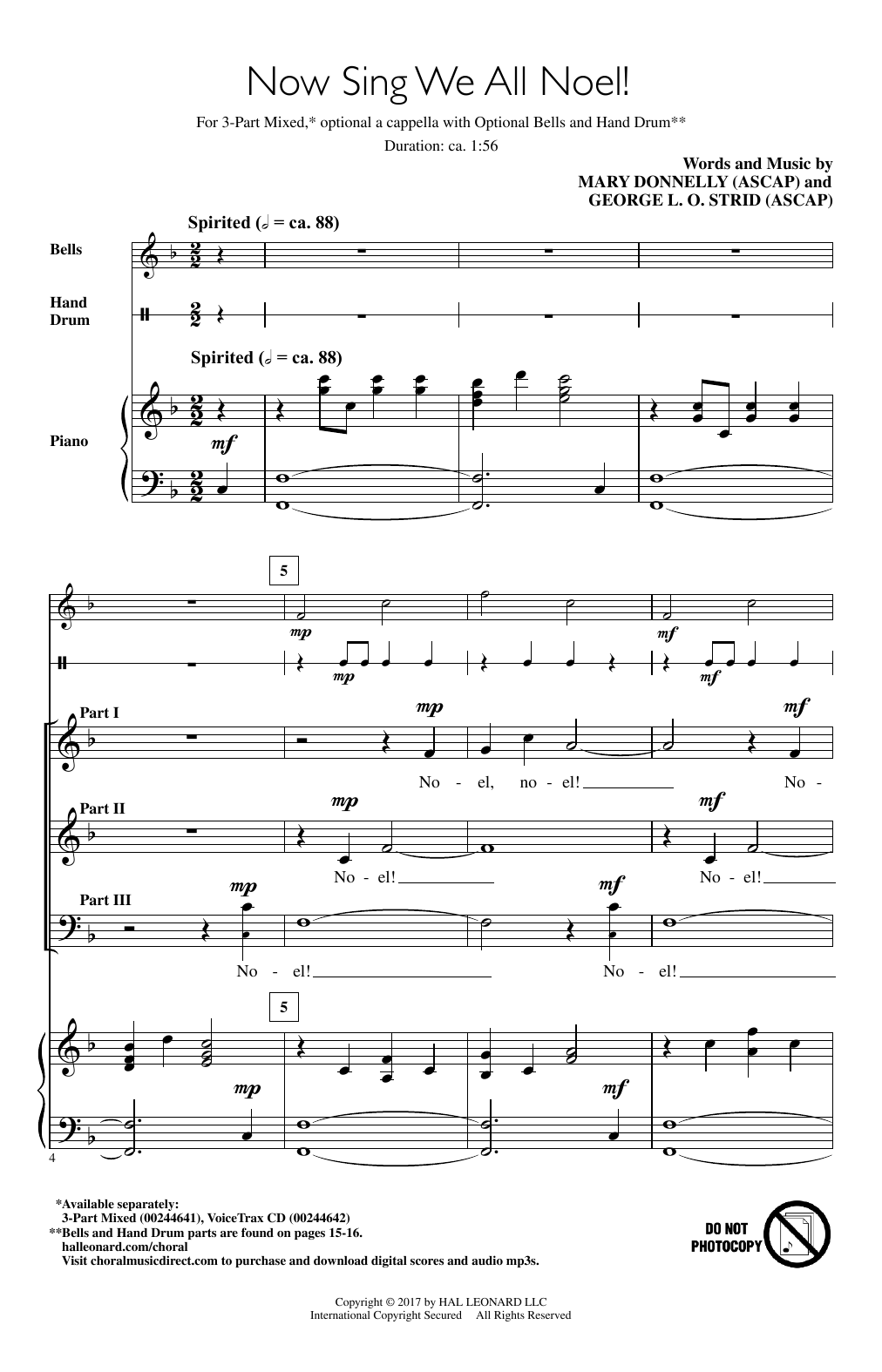 Learn to play Mary Donnelly Now Sing We All Noel! sheet music for 3-Part Mixed Choir in minutes. Price: 3.9900$ Mary Donnelly Now Sing We All Noel! sheet music notes and chords arranged for 3-Part Mixed Choir