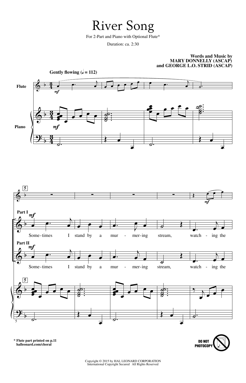 Mary Donnelly River Song sheet music notes and chords. Download Printable PDF.