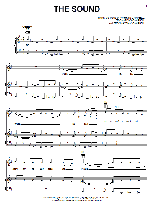 Mary Mary The Sound sheet music notes and chords. Download Printable PDF.