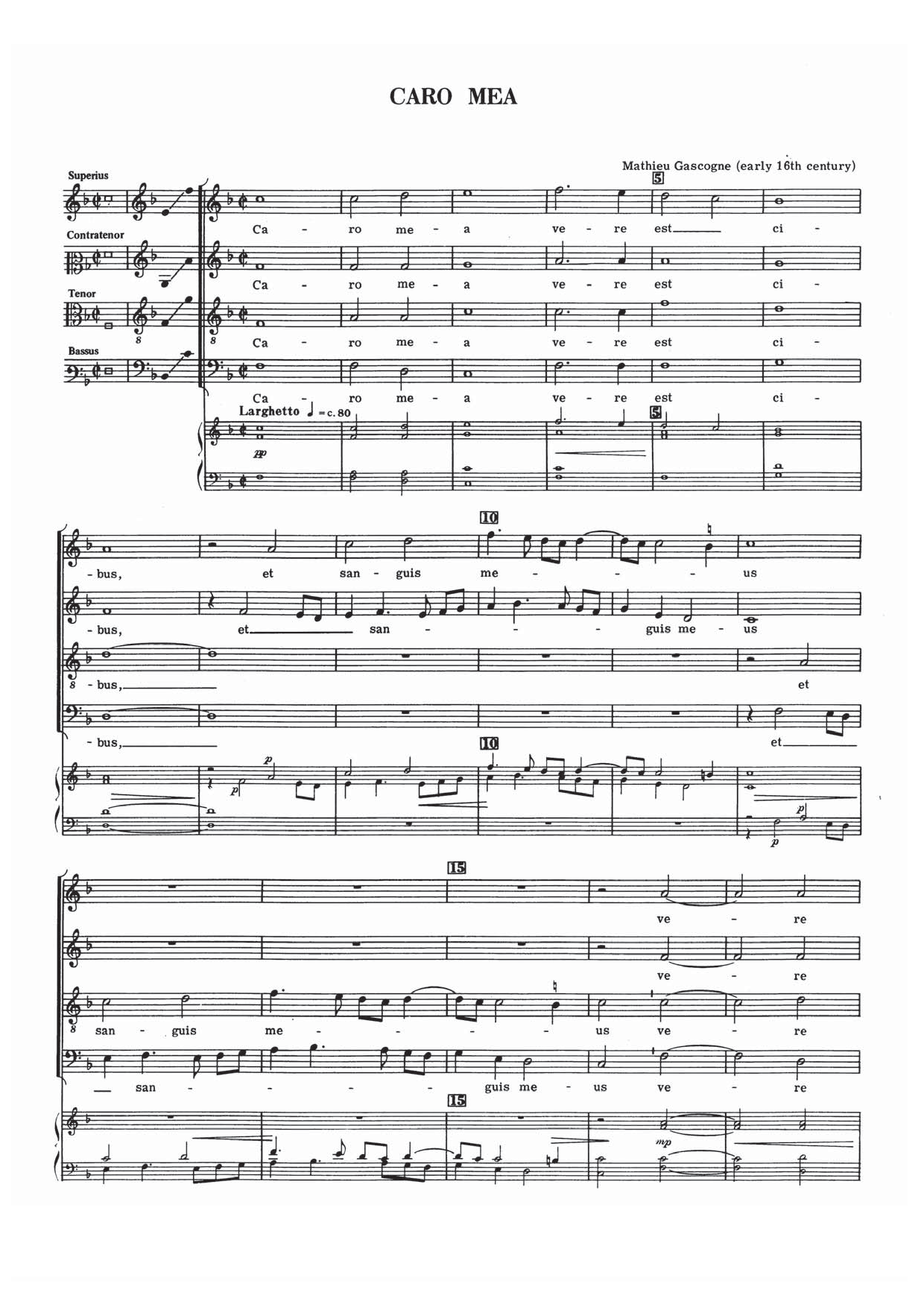 Mathieu Gascogne Caro Mea sheet music notes and chords. Download Printable PDF.