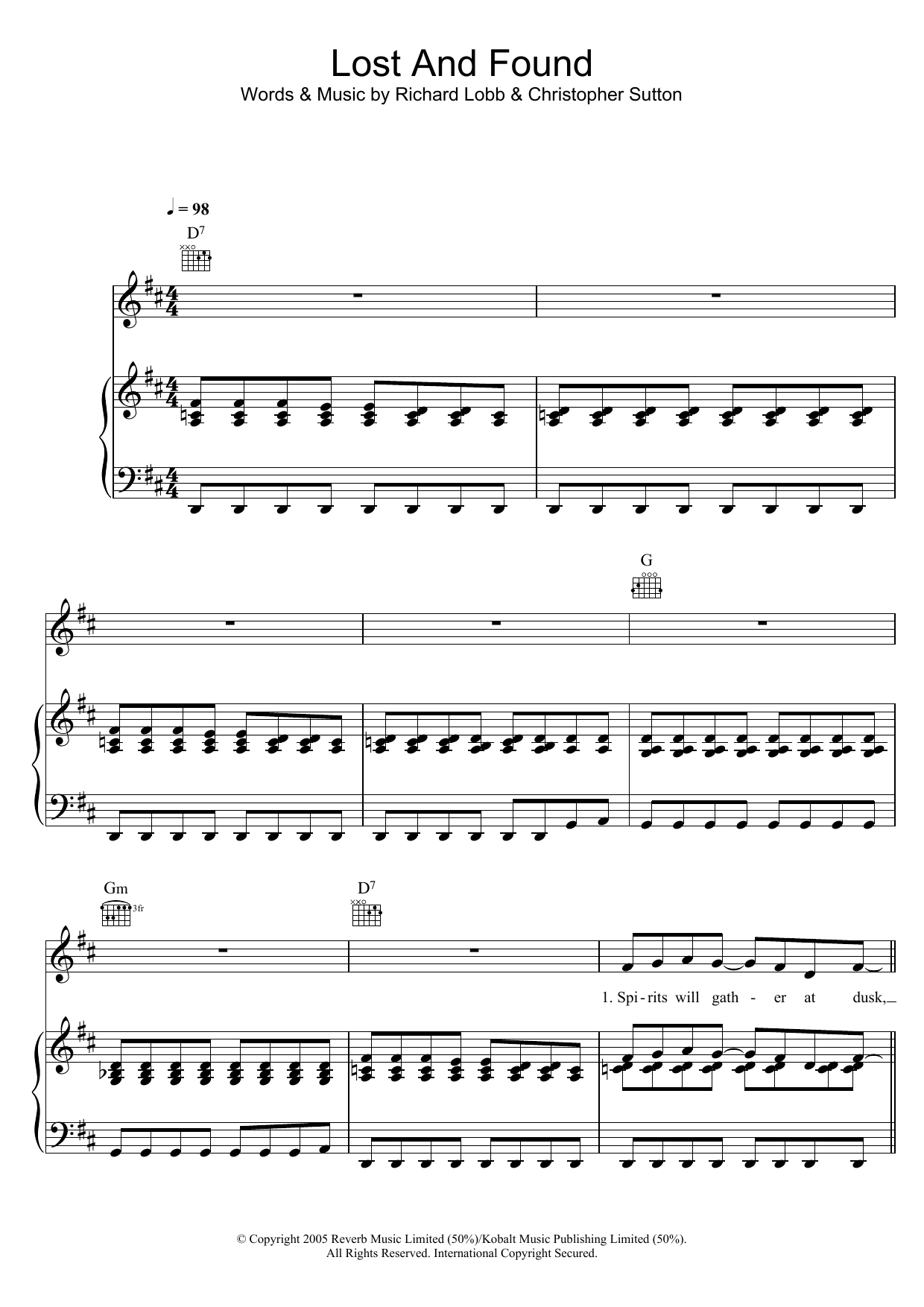 Matt Cardle Lost And Found sheet music notes and chords. Download Printable PDF.