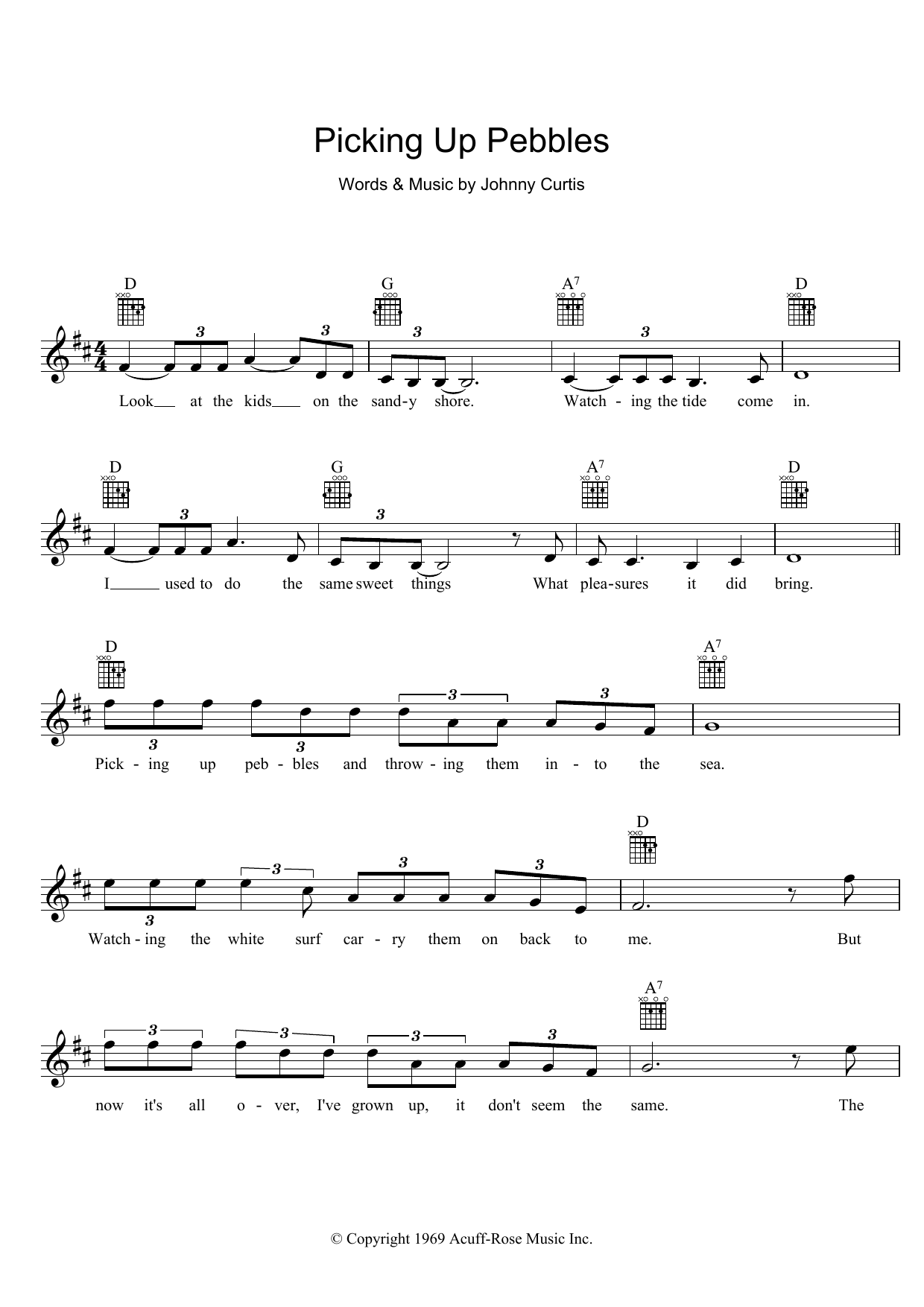 Learn to play Matt Flinders Picking Up Pebbles sheet music for Lead Sheet / Fake Book in minutes. Price: 5.9900$ Matt Flinders Picking Up Pebbles sheet music notes and chords arranged for Lead Sheet / Fake Book