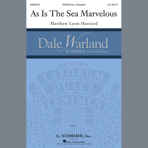 Matthew Lyon Hazzard As Is The Sea Marvelous Profile Image