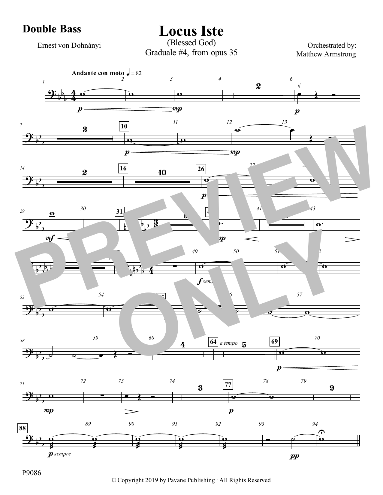 Learn to play Matthew Armstrong Locus Iste - Double Bass sheet music for Choir Instrumental Pak in minutes. Price: 6.9900$ Matthew Armstrong Locus Iste - Double Bass sheet music notes and chords arranged for Choir Instrumental Pak