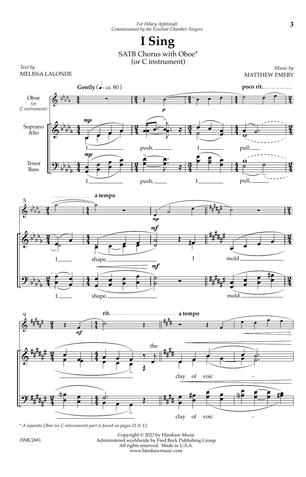 Matthew Emery I Sing sheet music notes and chords. Download Printable PDF.