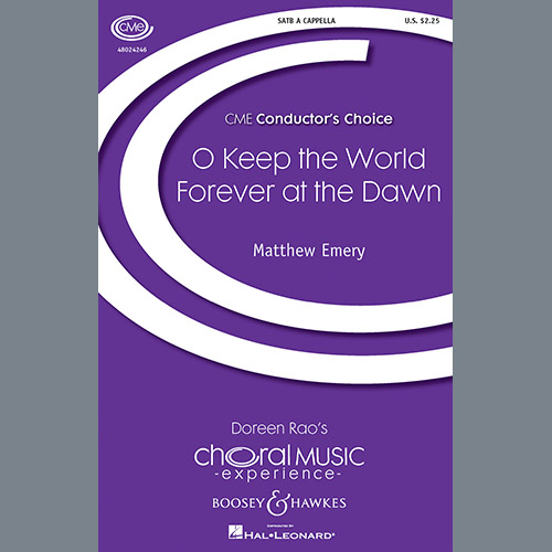 Easily Download Matthew Emery Printable PDF piano music notes, guitar tabs for SATB Choir. Transpose or transcribe this score in no time - Learn how to play song progression.