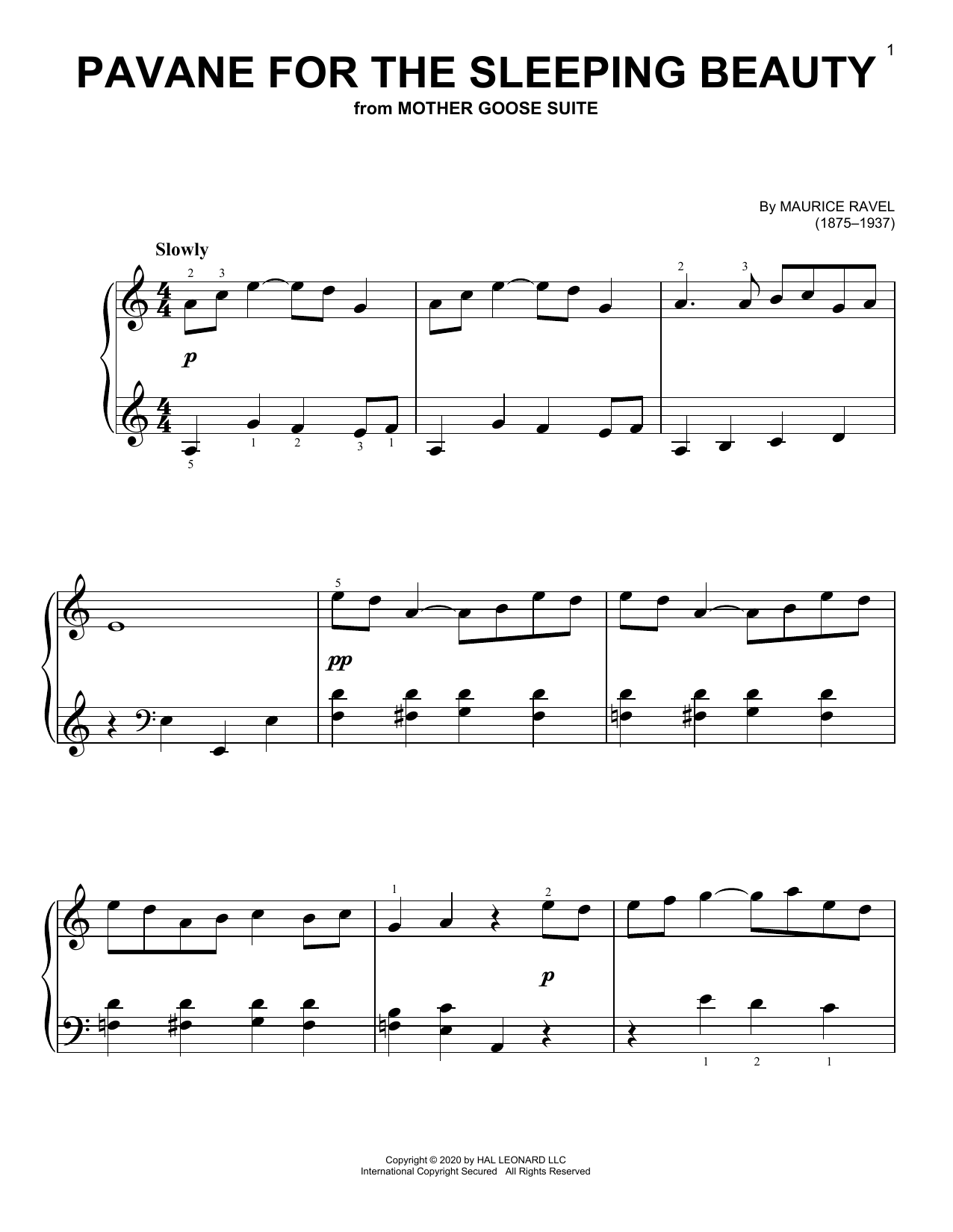 Learn to play Maurice Ravel Pavanne De La Belle Au Bois Dormant sheet music for Easy Piano in minutes. Price: 6.9900$ Maurice Ravel Pavanne De La Belle Au Bois Dormant sheet music notes and chords arranged for Easy Piano