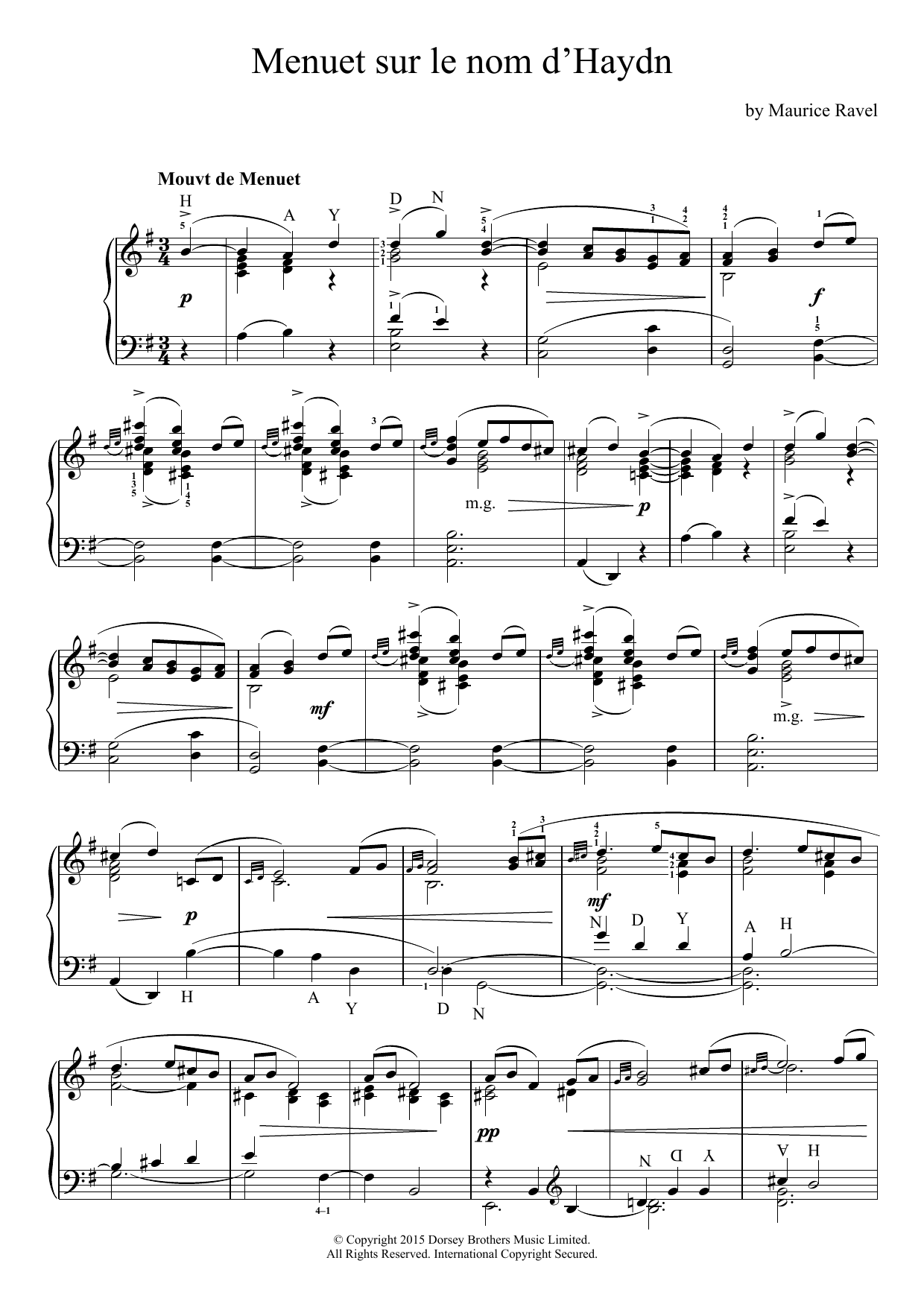 Learn to play Maurice Ravel Menuet Sur Le Nom D'Haydn sheet music for Piano Solo in minutes. Maurice Ravel Menuet Sur Le Nom D'Haydn sheet music notes and chords