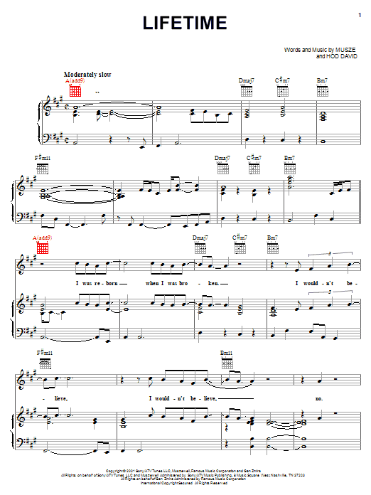 Maxwell Lifetime sheet music for Piano, Vocal & Guitar (Right-Hand Melody) in minutes. Price: 7.8900$ Maxwell Lifetime sheet music notes and chords. Download Printable PDF.