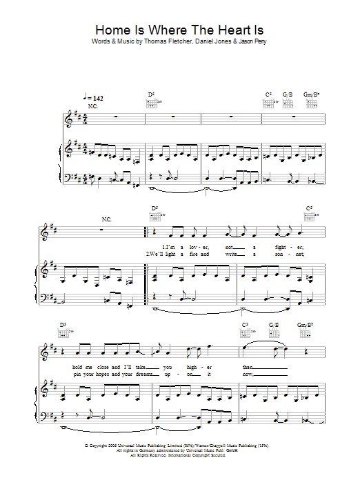Learn to play McFly Home Is Where The Heart Is sheet music for Piano, Vocal & Guitar in minutes. McFly Home Is Where The Heart Is sheet music notes and chords. Download Printable PDF.