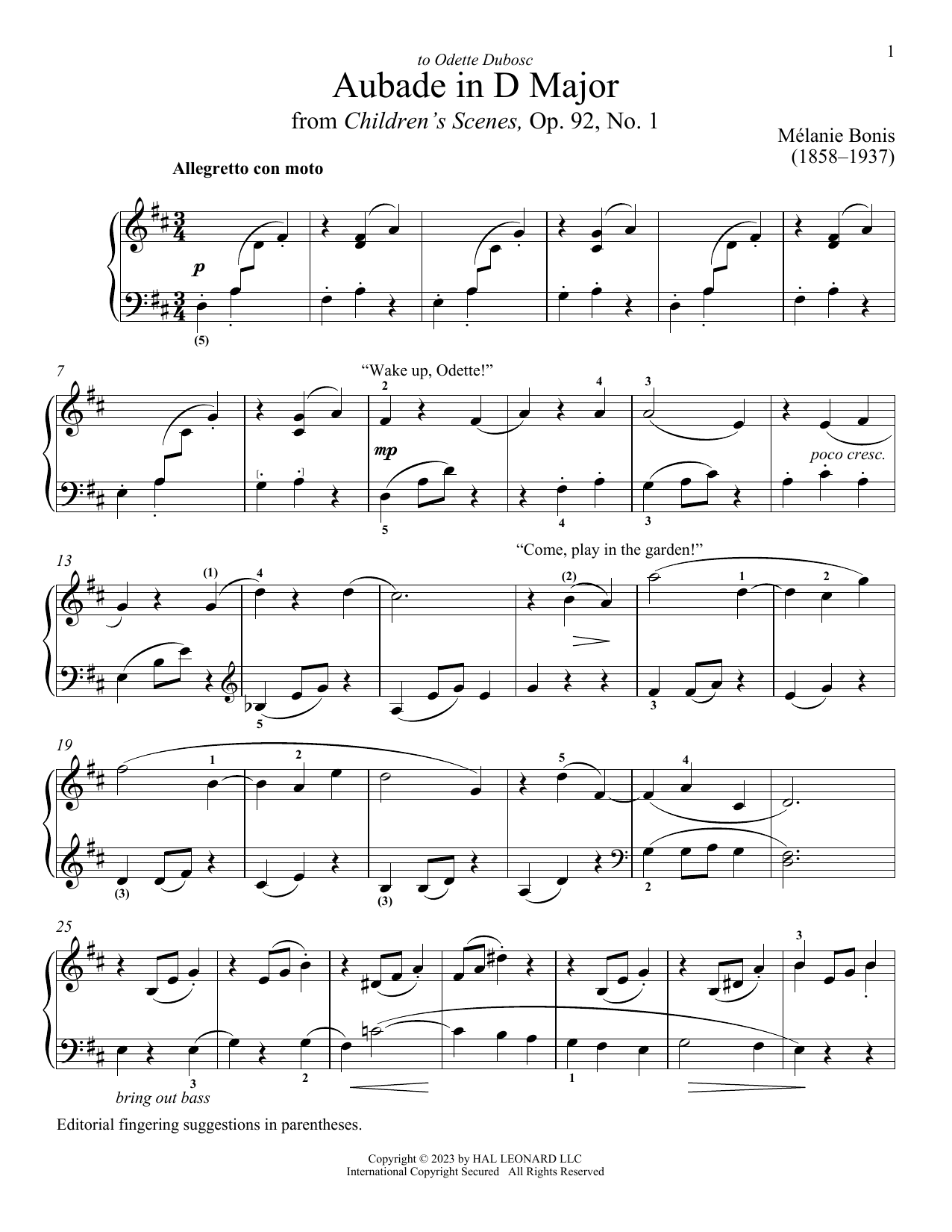 Learn to play Melanie Bonis Aubade sheet music for Piano Solo in minutes. Price: 6.9900$ Melanie Bonis Aubade sheet music notes and chords arranged for Piano Solo