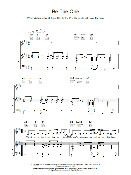 Learn to play Melanie C Be The One sheet music for Piano, Vocal & Guitar in minutes. Melanie C Be The One sheet music notes and chords. Download Printable PDF.