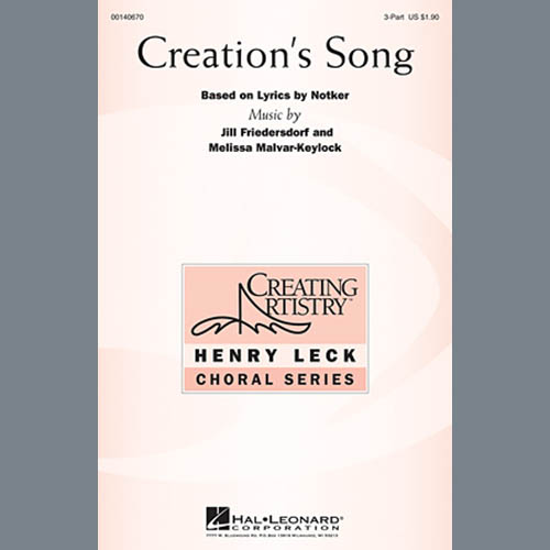 Jill Friedersdorf and Melissa Malvar-Keylock Download Printable PDF Score Easily Download Jill Friedersdorf and Melissa Malvar-Keylock Printable PDF piano music notes, guitar tabs for 3-Part Treble Choir. Transpose or transcribe this score in no time - Learn how to play song progression.