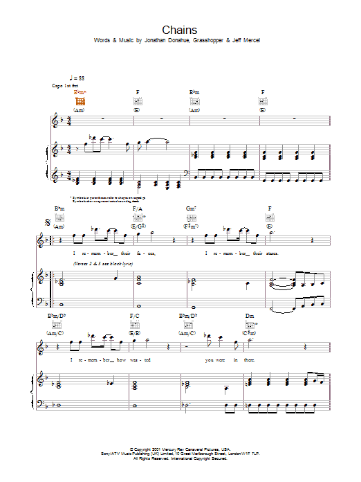 Mercury Rev Chains sheet music notes and chords. Download Printable PDF.