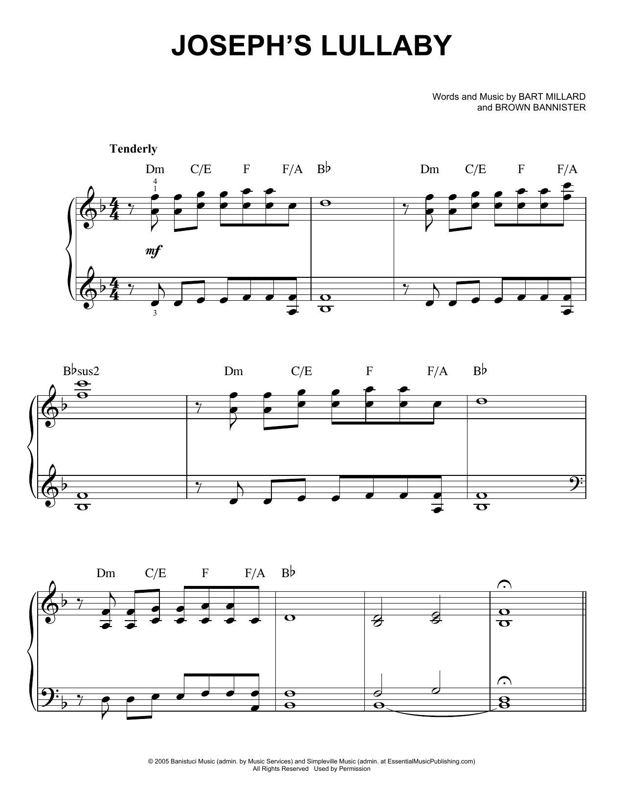 MercyMe Joseph's Lullaby sheet music notes and chords. Download Printable PDF.